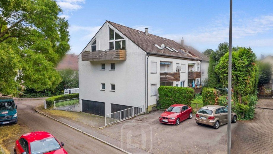R�ckansicht des Hauses Wohnung Ditzingen