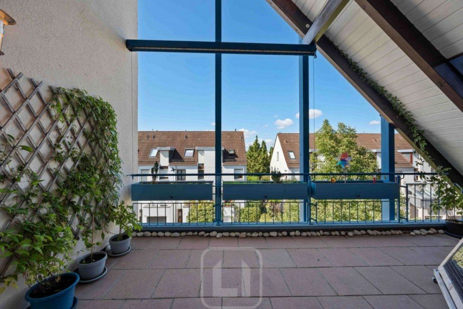 Ausgang �berdachte Terrasse Maisonettewohnung Renningen