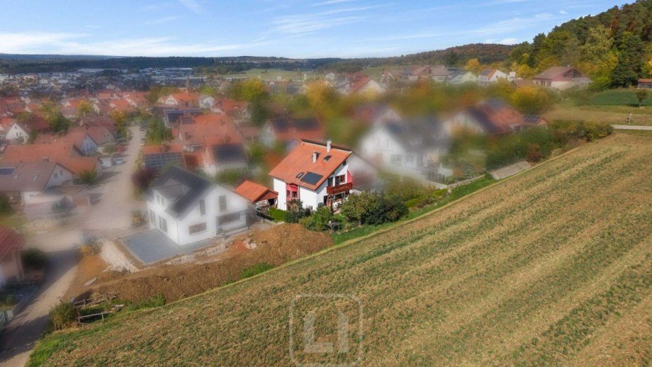 Drohnenaufnahme Doppelhaush�lfte Althengstett