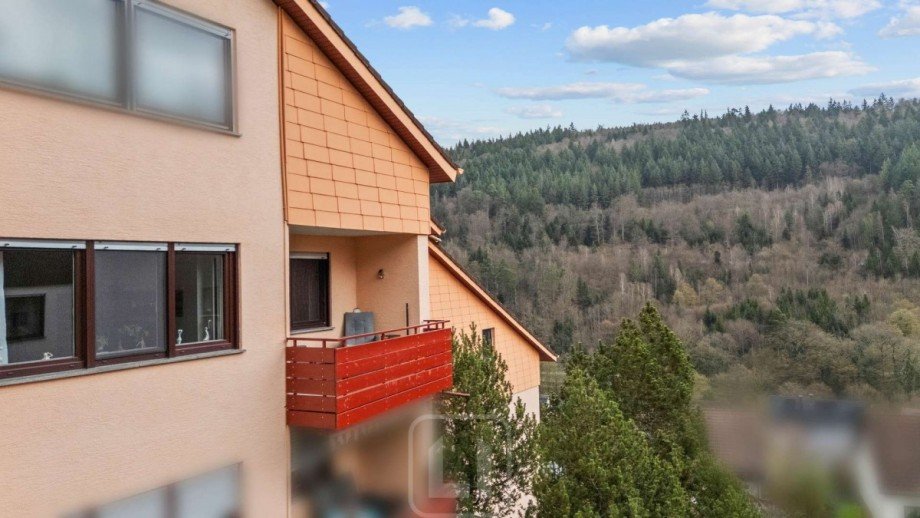 Luftbild Balkon Etagenwohnung Unterreichenbach