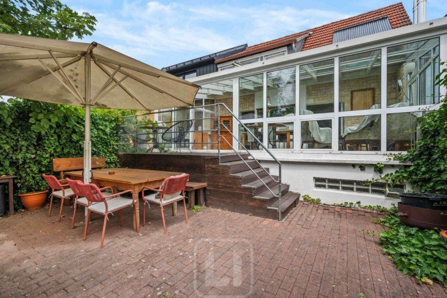Zugang Terrasse Doppelhaush�lfte Nagold