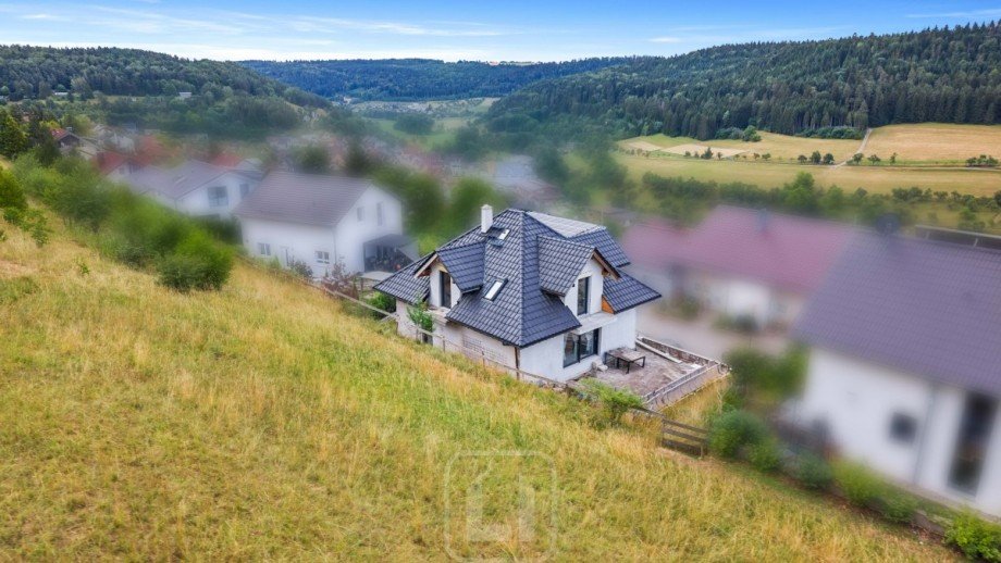 Drohnenaufnahme Einfamilienhaus Haiterbach