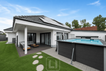 Terrasse | Pool Familienfreundlicher Bungalow mit Pool | 2 Etagen | Doppelgarage & Stellpl�tze