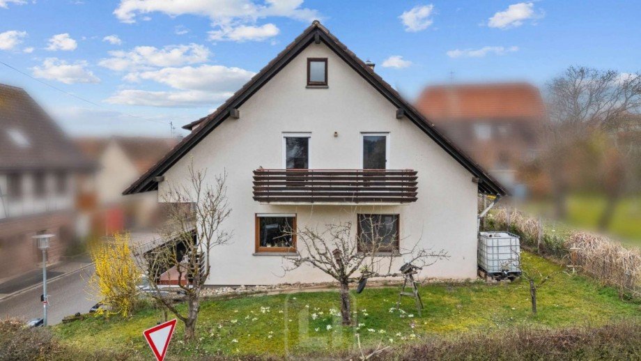 S�dost-Ansicht Zweifamilienhaus Ebhausen