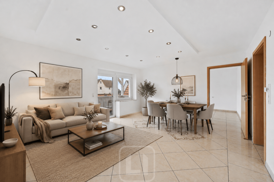 Wohnzimmer-Beispiel Wohnung Herrenberg