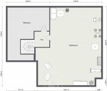 2D-Grundriss Dachgeschoss Familienfreundlicher Bungalow mit Pool | 2 Etagen | Doppelgarage & Stellpl�tze