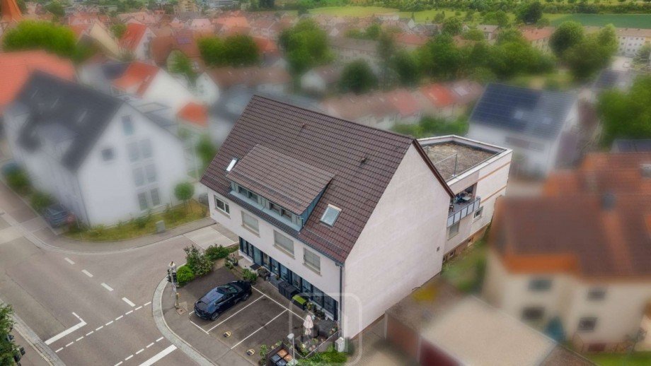 Nordwestansicht Dachgeschosswohnung Ditzingen-Hirschlanden