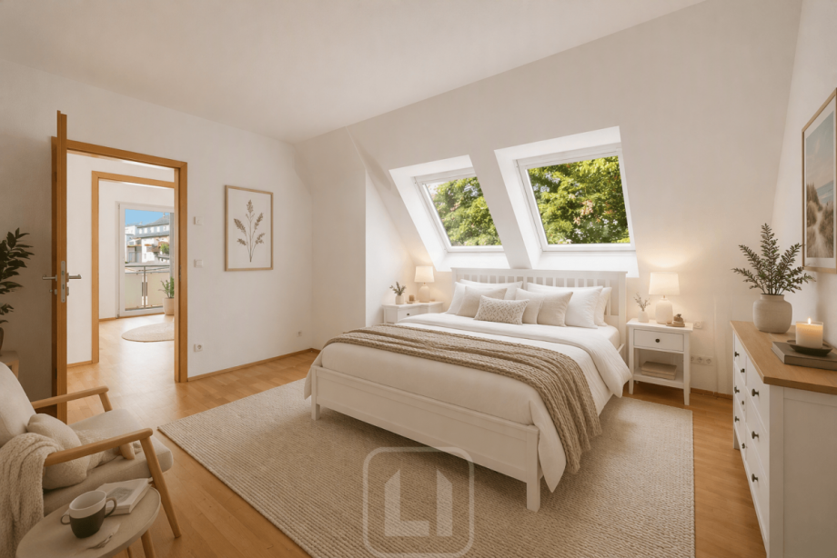 Beispielbild Schlafzimmer Doppelhaush�lfte Heimsheim