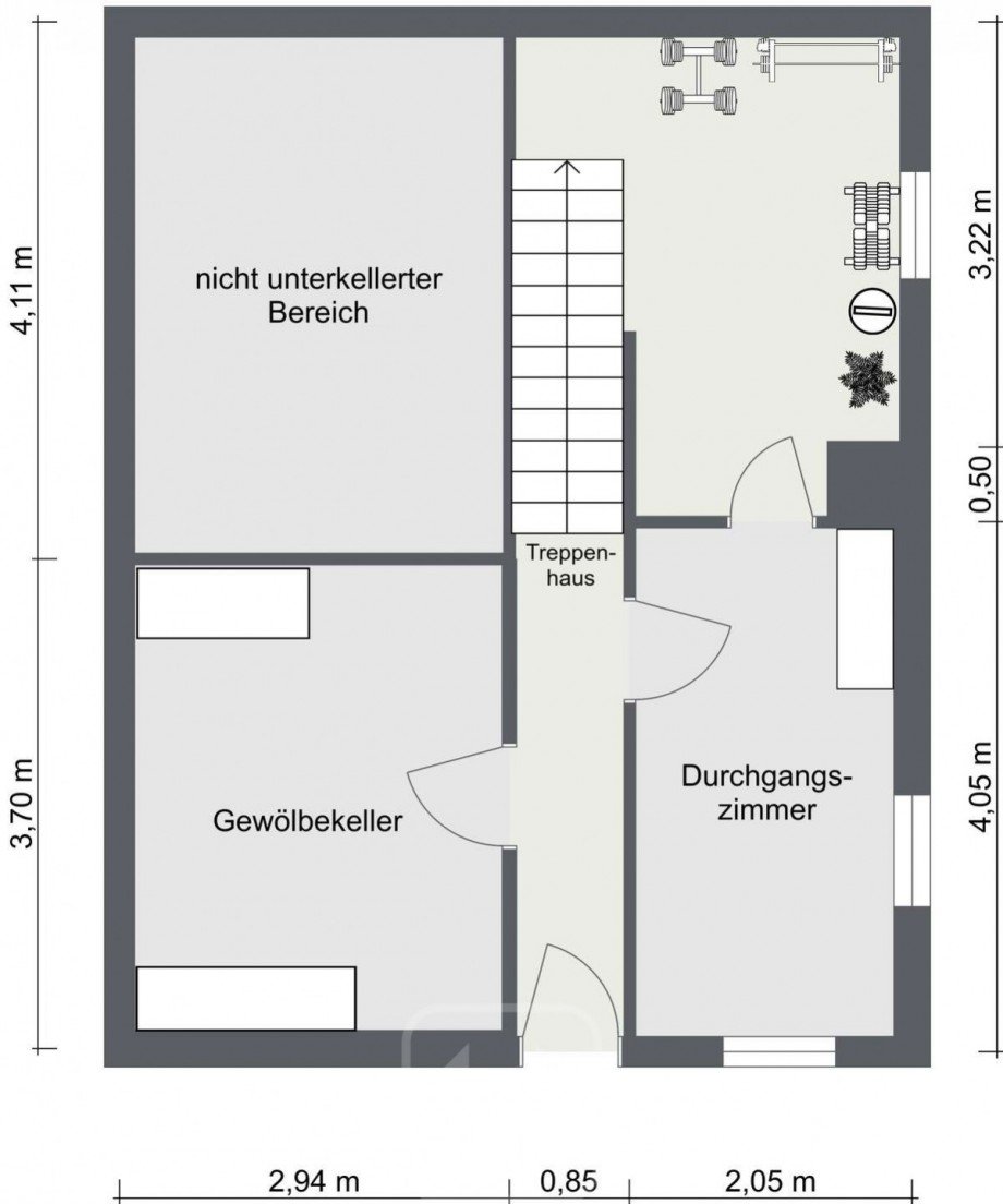 2D Grundriss UG Einfamilienhaus Calw