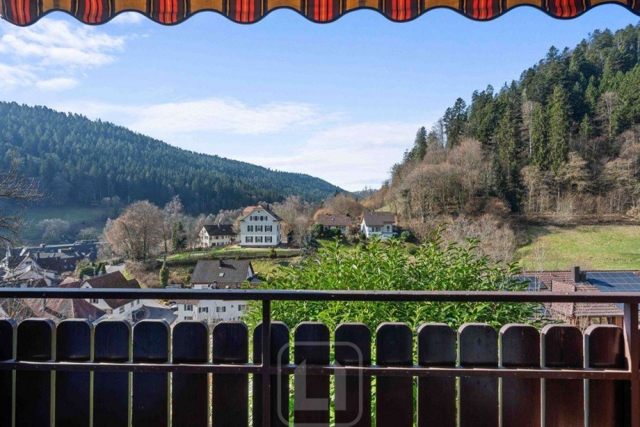 Blick vom Balkon Etagenwohnung Bad Teinach