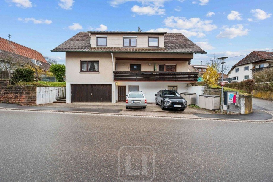 S�dwest-Ansicht Zweifamilienhaus Ebhausen