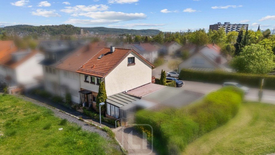 Nordwest-Ansicht Reihenendhaus Herrenberg